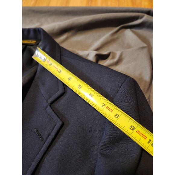 Palm Beach Tailored Jacket Men's Medium Black Gold Button Blazer Tailored Fit - Picture 7 of 9